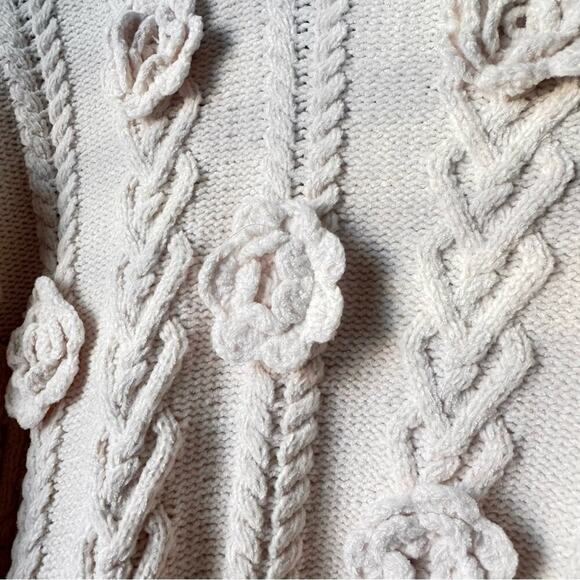 For Love & Lemons Martina Sweater | BNWT Cream Turtleneck | (Cropped Fit) - Picture 7 of 11